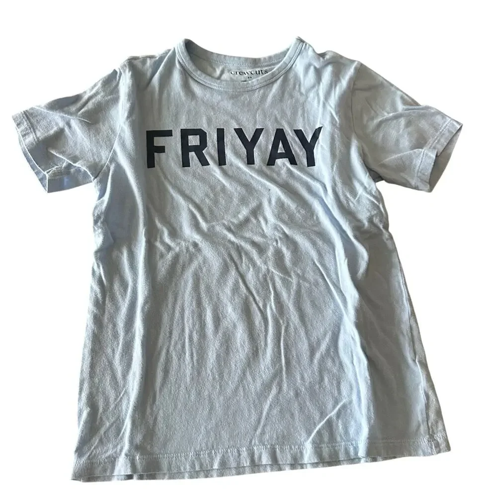 Crewcuts Boys' Blue "Friyay" Graphic T-Shirt - Size L (10-11) - Picture 2 of 4